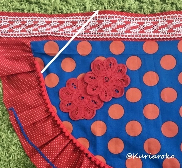 初心者ok 型紙なしでフラメンコエプロンを作った話 リボン付 くりまろこ