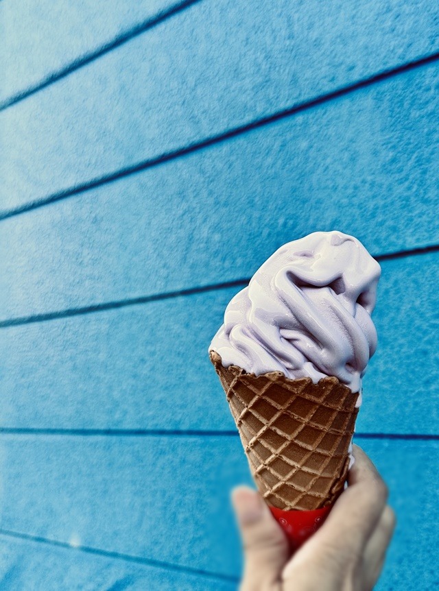 ソフトクリーム紅芋ブルーシールアイス