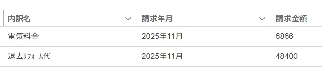 大和リビング請求書