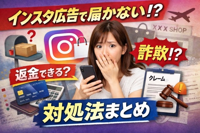 【実体験】インスタ広告で商品が届かない?詐欺と返金対処法
